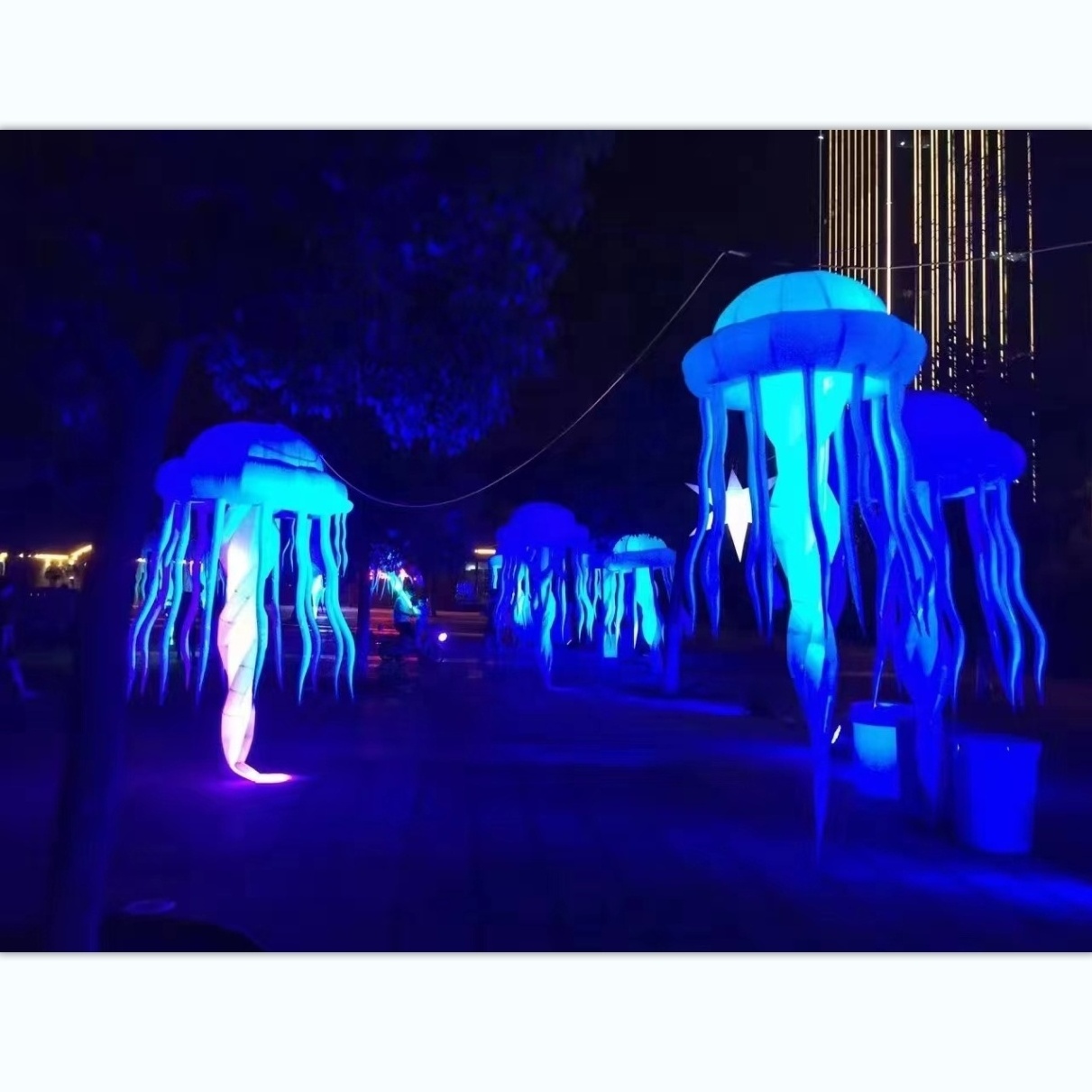 Inflatable LED Hang Jellyfish for Party Decoration Decoration Giant Inflatable Ball Lighting Fish Air Inflate Jellyfish Model