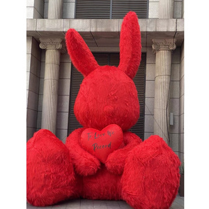 Advertising Inflatables Festival Shopping Mall Decoration Giant Inflatable Plush Rabbit Bunny for Valentines Day