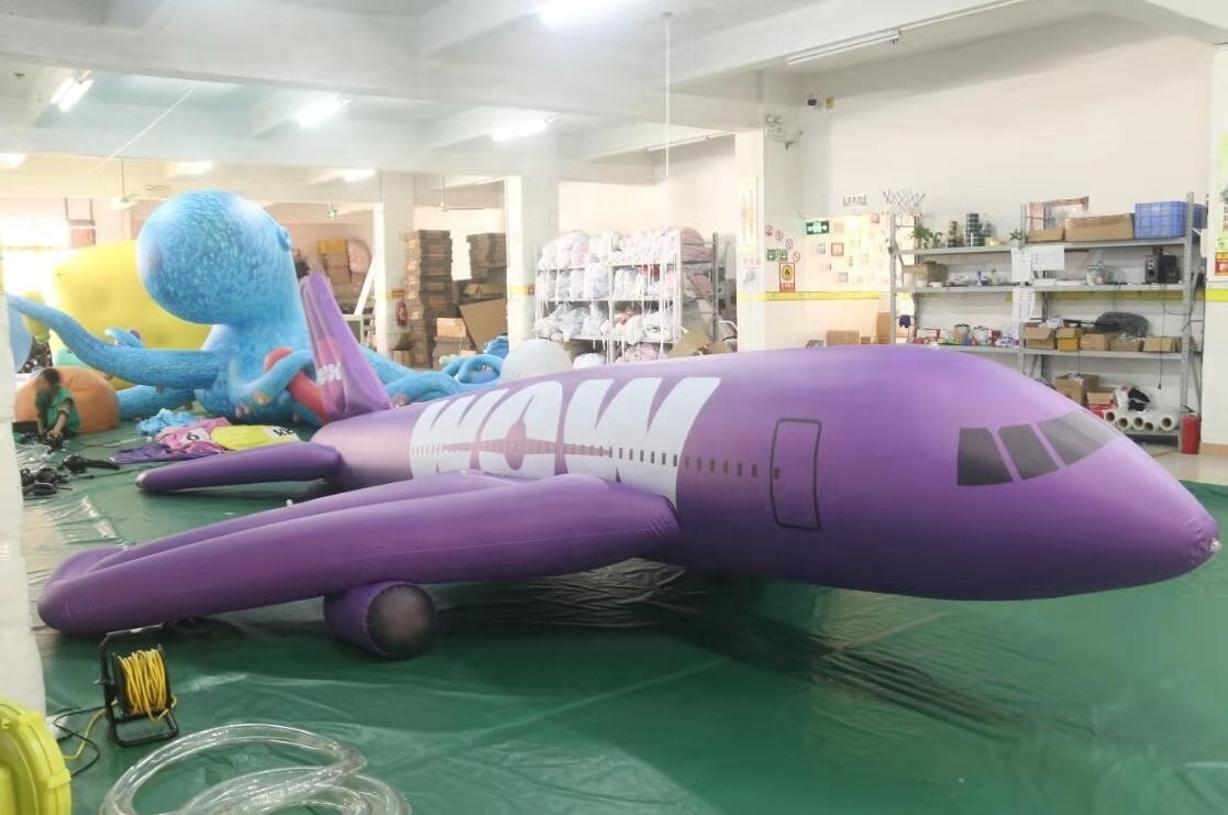 Wholesale ECO-friendly PVC inflatable airplane toy and Advertising Inflatable airplane model Event Inflatable Customized Plane