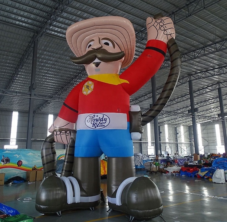 Outdoor Decorative Giant Inflatable Cowboy Model For Advertising Promotion Inflatable Little Girl Large Mermaid Cartoon