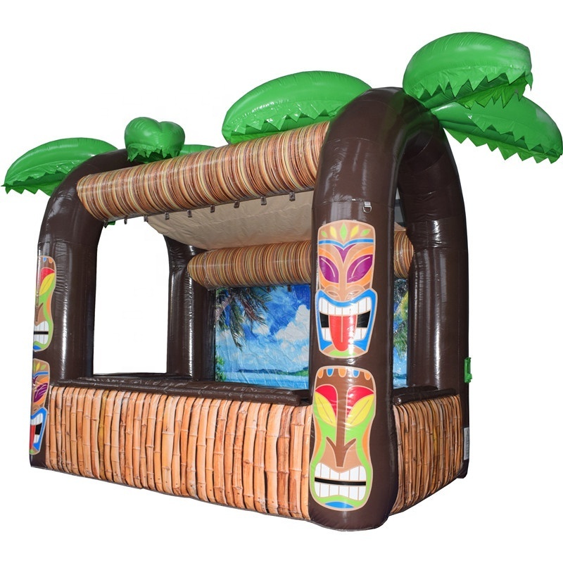 Portable Customized Beach Inflatable Pub Tent Party PUB  Booth Drink Holder Bars Inflatable Tiki Bar