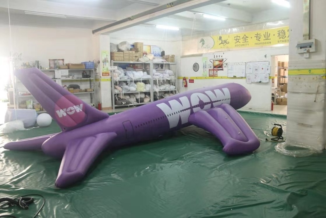 Wholesale ECO-friendly PVC inflatable airplane toy and Advertising Inflatable airplane model Event Inflatable Customized Plane