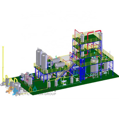 FS-HDM Waste Motor Engine Oil Refining Plant Used Heavy Engine Oil to Clear Diesel Recycling Machine