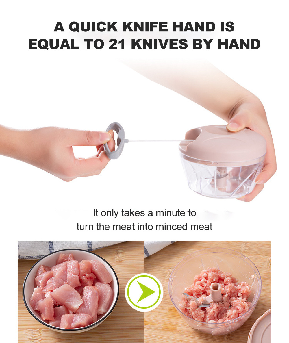 Multifunctional Vegetable Cutter Garlic Masher Hand-held Meat Grinder, Kitchen Accessories Kitchen Gadget Food Shredder