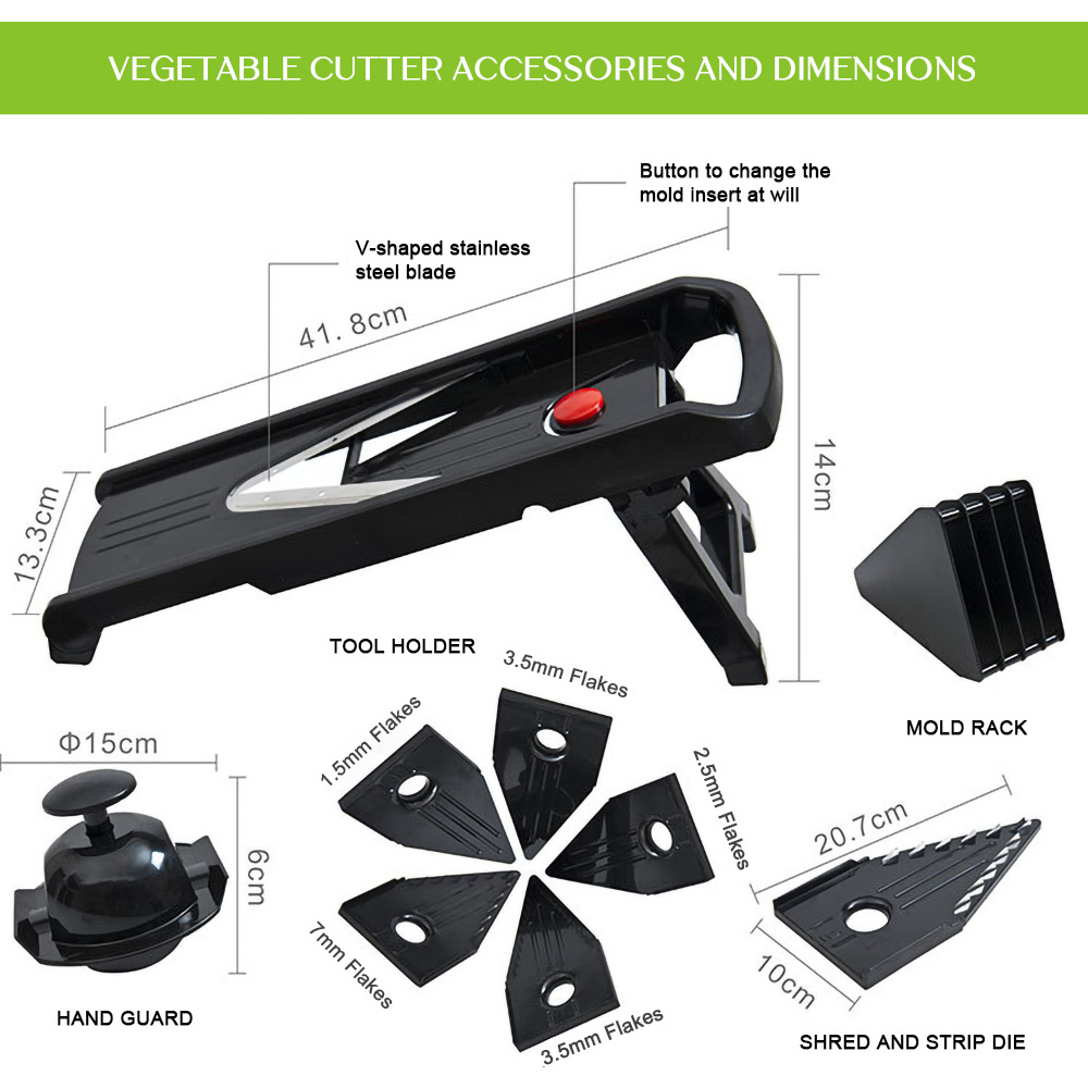 4 Blade Multifunctional Vegetable Fruit V Slicer Potato Peeler Lemon Slicing Tool Vegetable Julienne Cutter