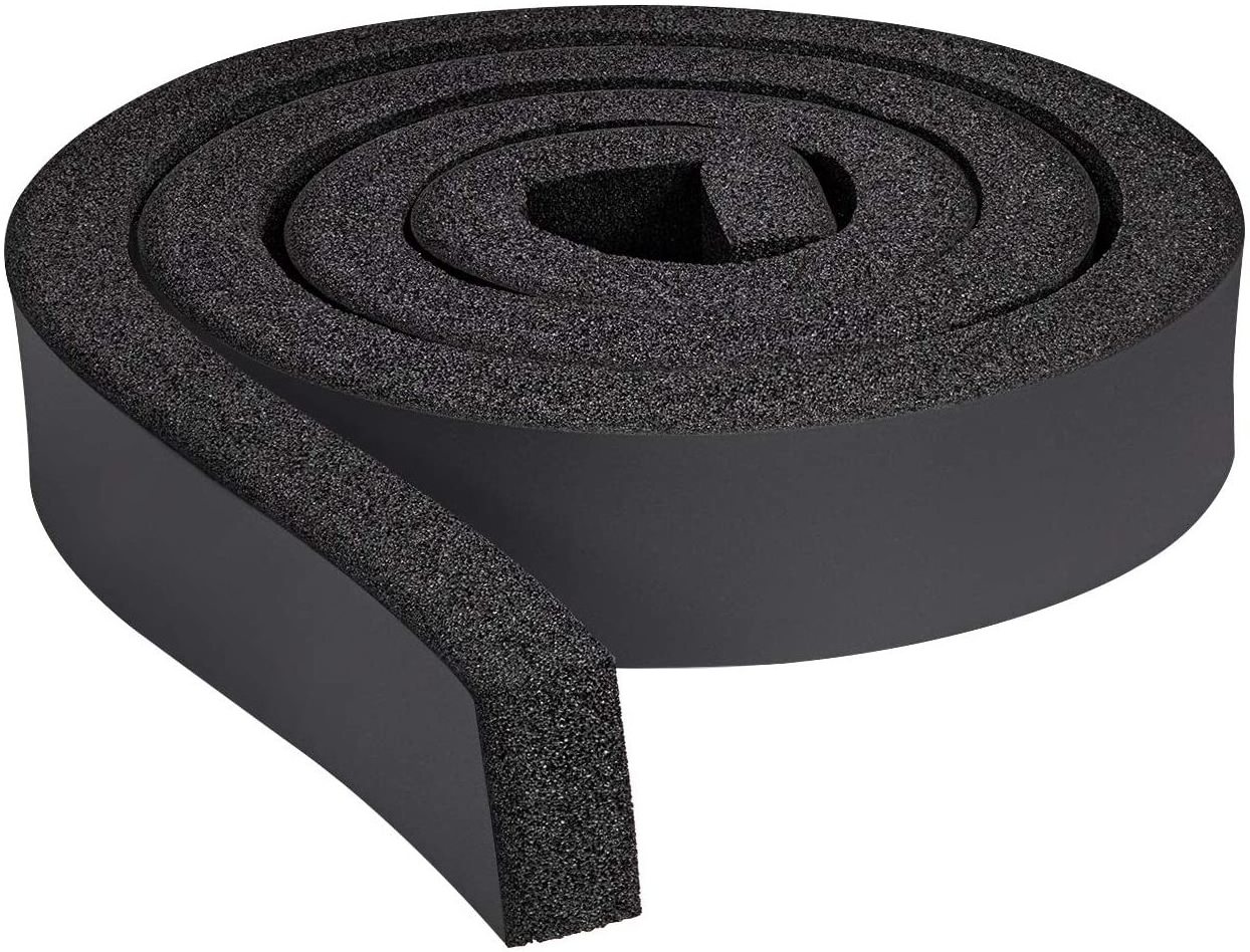 Black NBR / PVC EPT Foam Rubber Sheet  heat insulation  shock Absorption foam roll