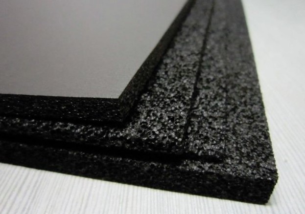 Black NBR / PVC EPT Foam Rubber Sheet  heat insulation  shock Absorption foam roll