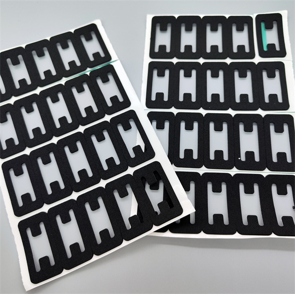 Custom Die Cutting Closed Hole Black Adhesive Rubber Silicone Rubber Neoprene EPDM Rubber Foam Hole Self-adhesive Pad