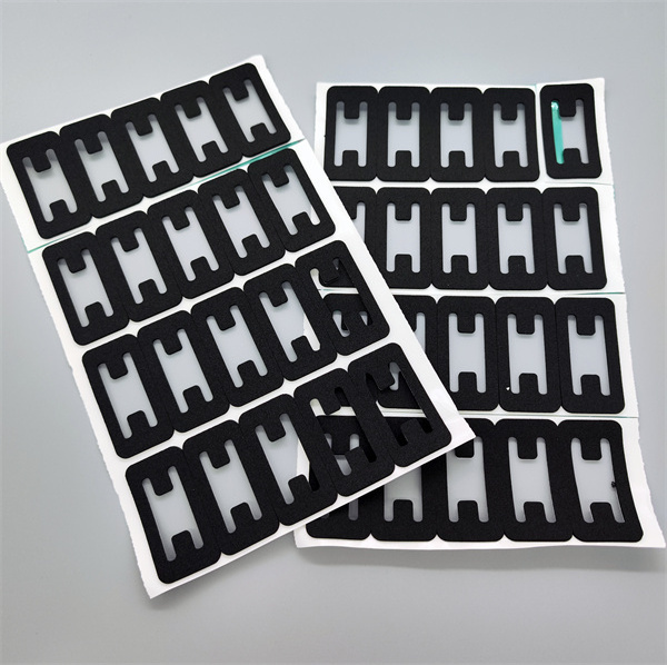 Custom Die Cutting Closed Hole Black Adhesive Rubber Silicone Rubber Neoprene EPDM Rubber Foam Hole Self-adhesive Pad