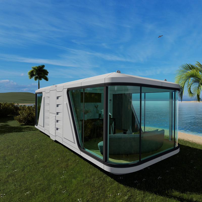 Fireproof space capsule home heat insulation prefab steel structure building apple cabin modular homes/house/building