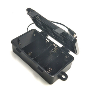 3 C Waterproof cell  Battery Holder Bracket Black Customised Item 4.5V 6V 12V battery case with lid DC5521