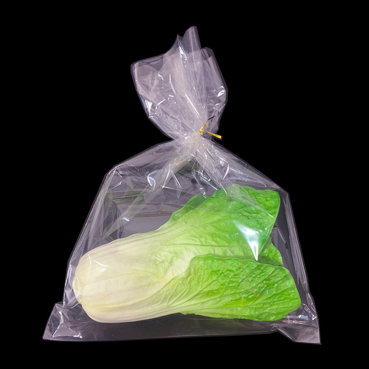 Flat Open Top OPP Transparent Cellophane Bag Food Candy Bread Packaging Bag Lettuce Vegetable Keep Fresh Plastic Bag With Vents