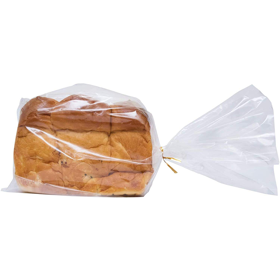 Custom Logo Print LDPE Micro Perforation Transparent Plastic Packaging Wicket Bread Bag PP Side Gusset Bag For Food Loaf Bakery