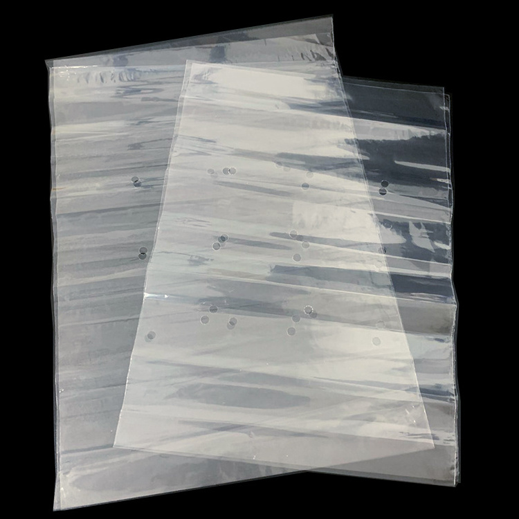 Flat Open Top OPP Transparent Cellophane Bag Food Candy Bread Packaging Bag Lettuce Vegetable Keep Fresh Plastic Bag With Vents