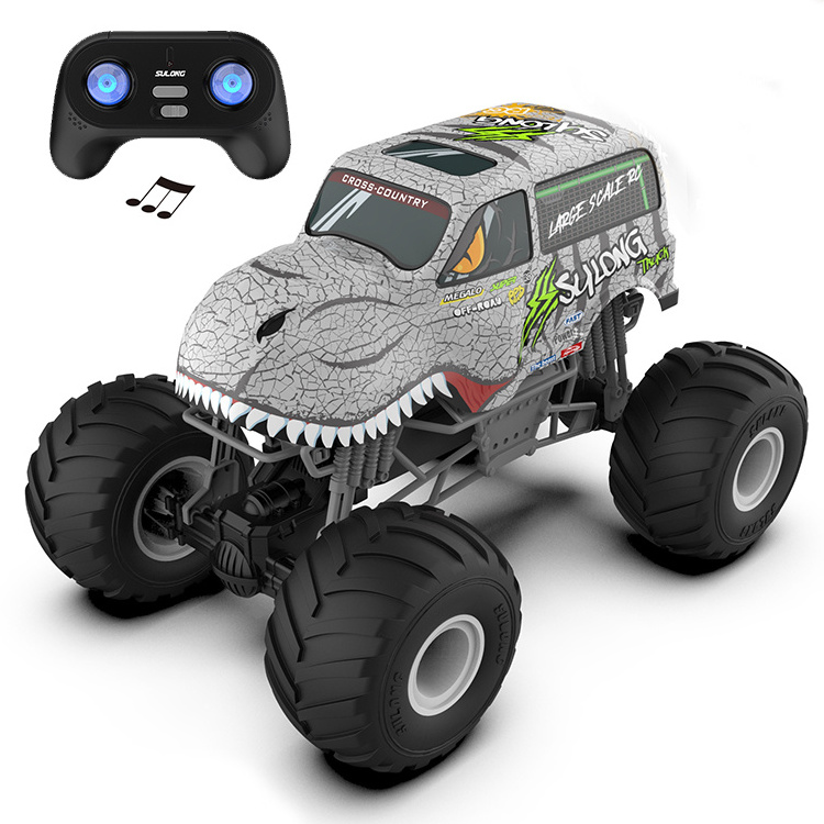 1/6 Big Wheels Off Road Monster Truck Lights Sound Shark Remote Control  RC Car for Boys