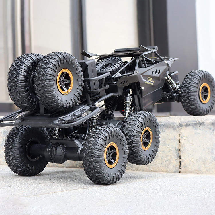 1:10 6WD Diecast Metal Monster Truck Model Rock Crawler Remote Control RC Car for Kids