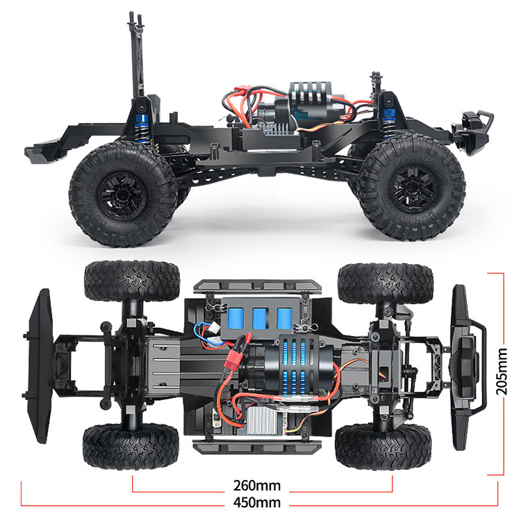 1/10 Scale 4WD Monster Truck Remote Control Vehicle Rock Crawler RC Cars for Adults