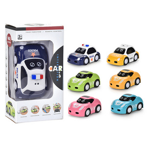 Children Cartoon Taxi Police Car Model Intelligent Follow Sensing Remote Control Mini RC Car Toys