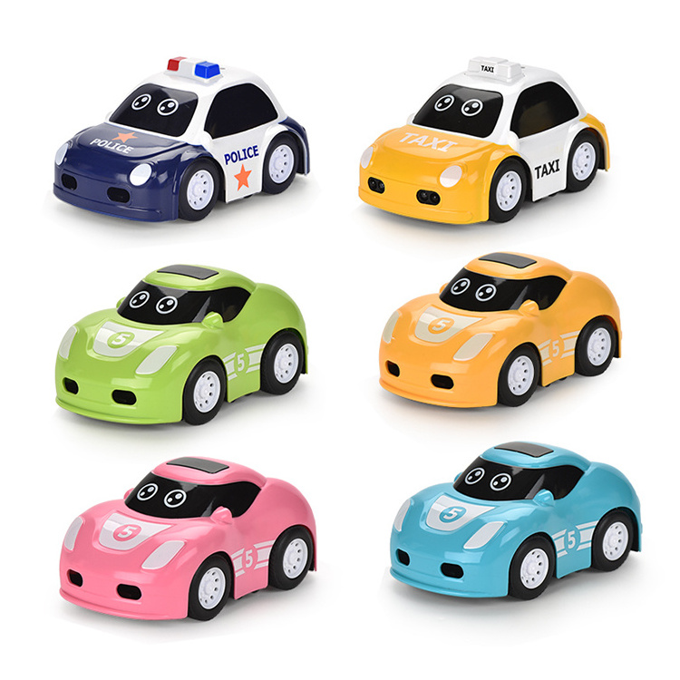 Children Cartoon Taxi Police Car Model Intelligent Follow Sensing Remote Control Mini RC Car Toys