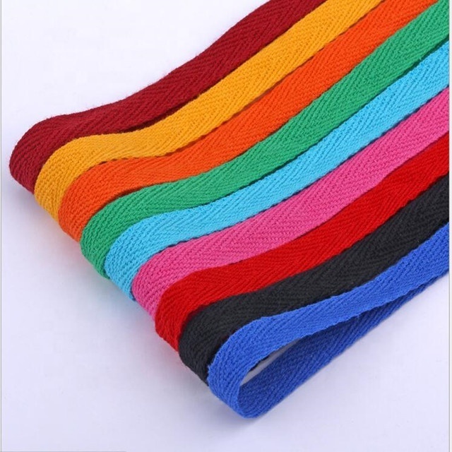 Customized  cotton herringbone webbing handle/polyester ribbon handle nylon webbing