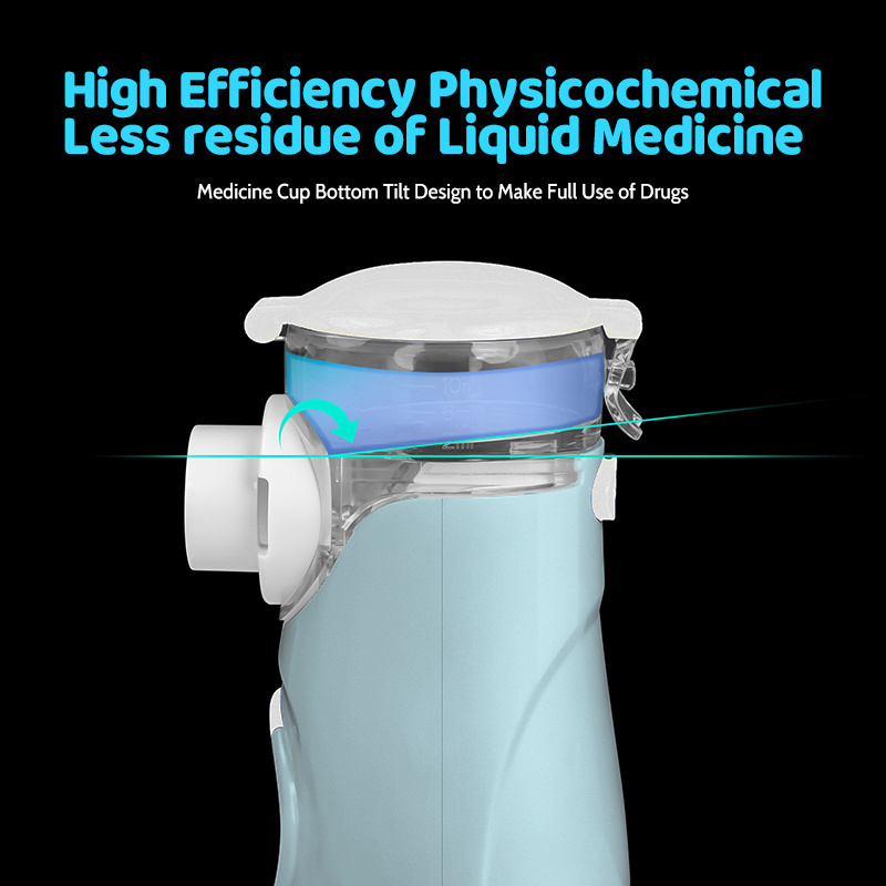 Mesh nebulizer displays icons on the LCD screen indicates user with clear instructions about the errors