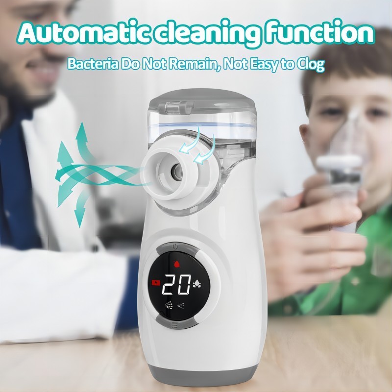 Portable Ultrasonic inhaler Atomizer Mini Mesh Nebulizer With Mask For Kids Adults Self Cleaning