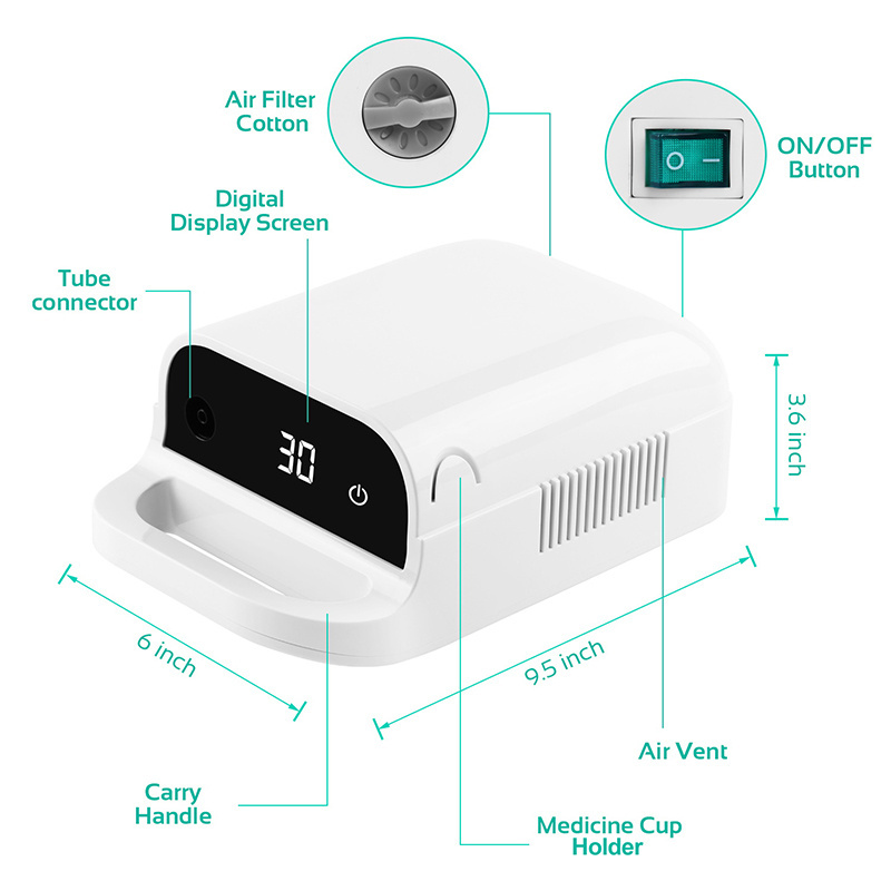 Fitconn Medical Compressor Nebulizer Home Use Nebulizer Machine With LCD Screen