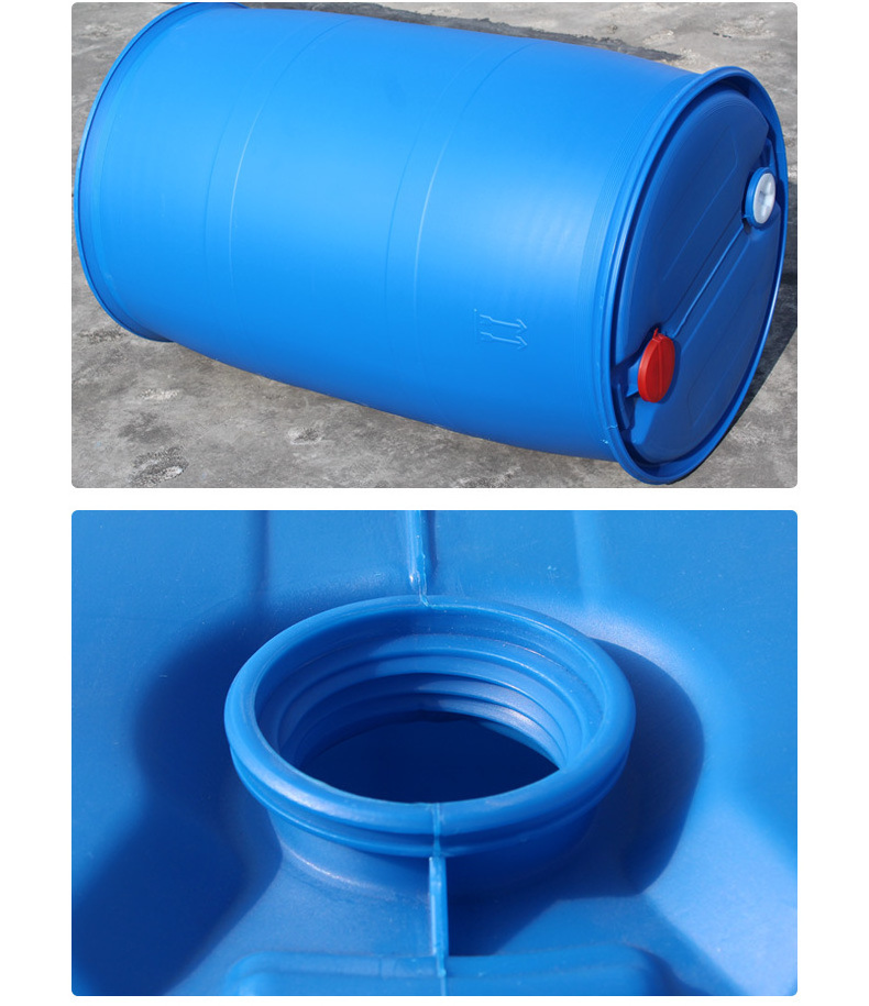 55 Gallon Plastic Barrel Closed Top Container 200 Litre Plastic Drums for Chemical Storage