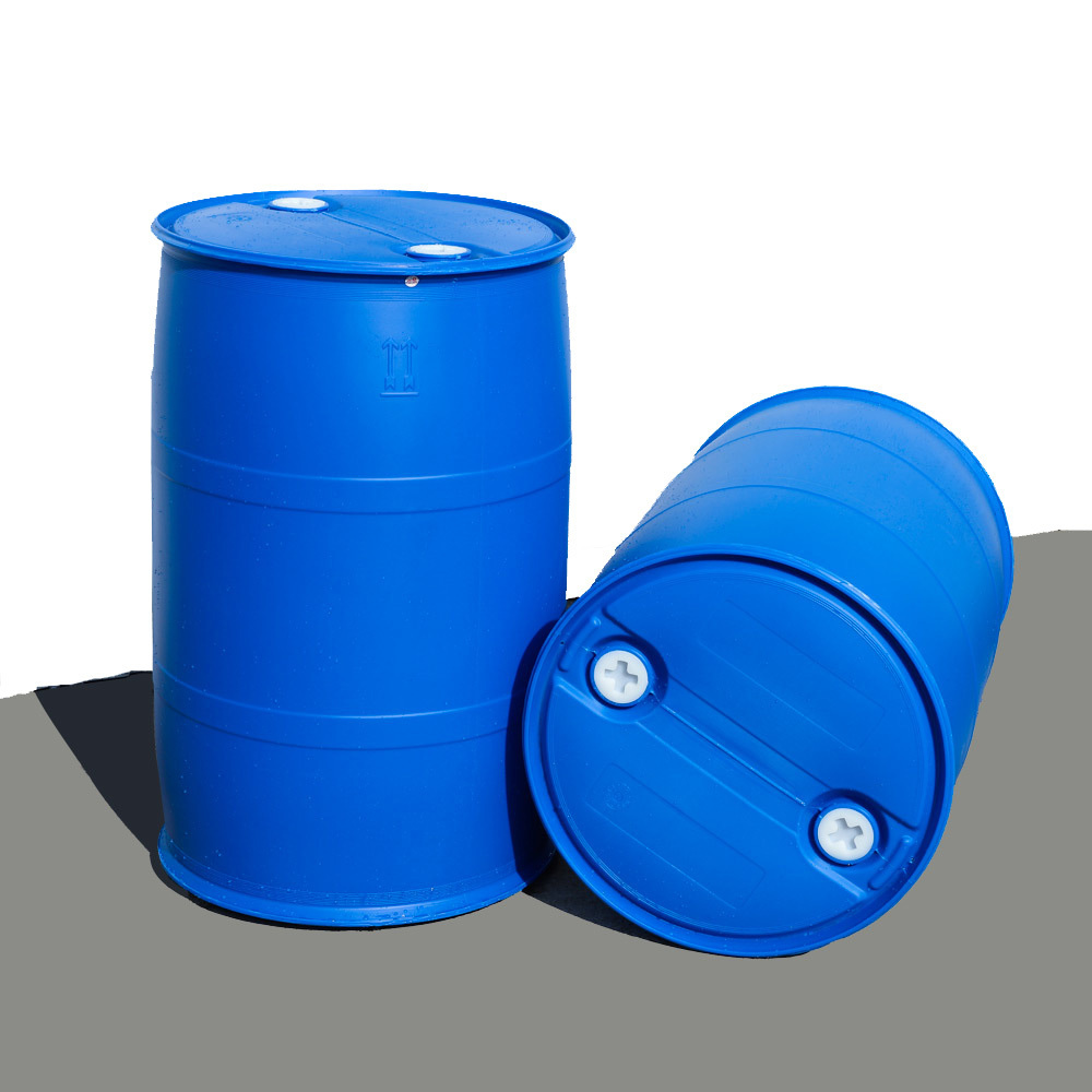 55 Gallon Plastic Barrel Closed Top Container 200 Litre Plastic Drums for Chemical Storage