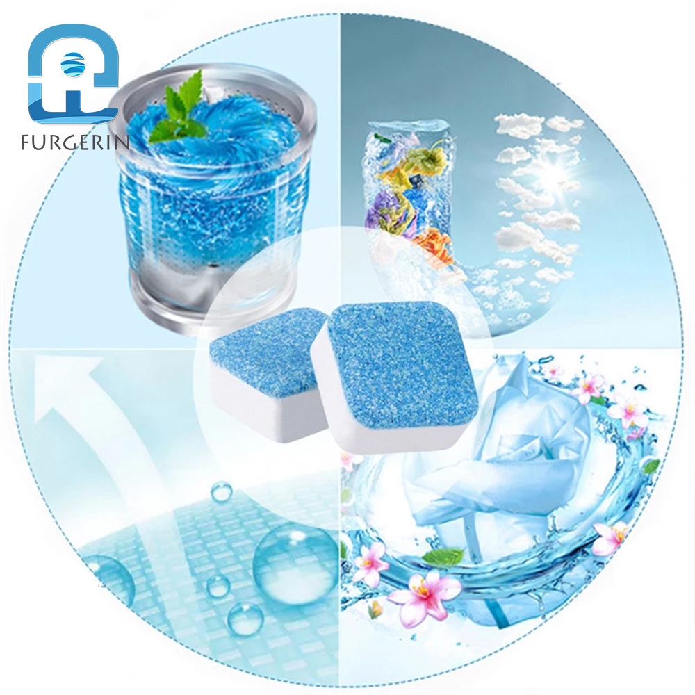 12PCS Washing Machine Cleaner Effervescent Tablets Remove Mycete Deodorant Cleaning Agent Pills Remove Dirt Detergent