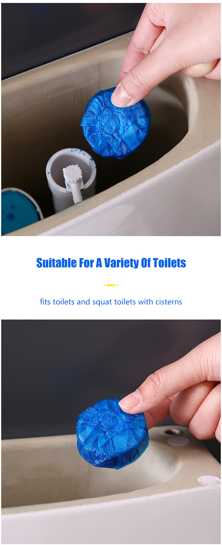 Automatic Toilet Bowl Cleaner Effervescent Tablet for Toilet Fast Remover Urine Stain Deodorant Yellow Dirt Toilet Cleaning Tool