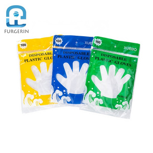 100PCS Disposable Gloves Food Kitchen Plastic Gloves Disposable Transparent Cooking Gloves PE For Restaurant And Home