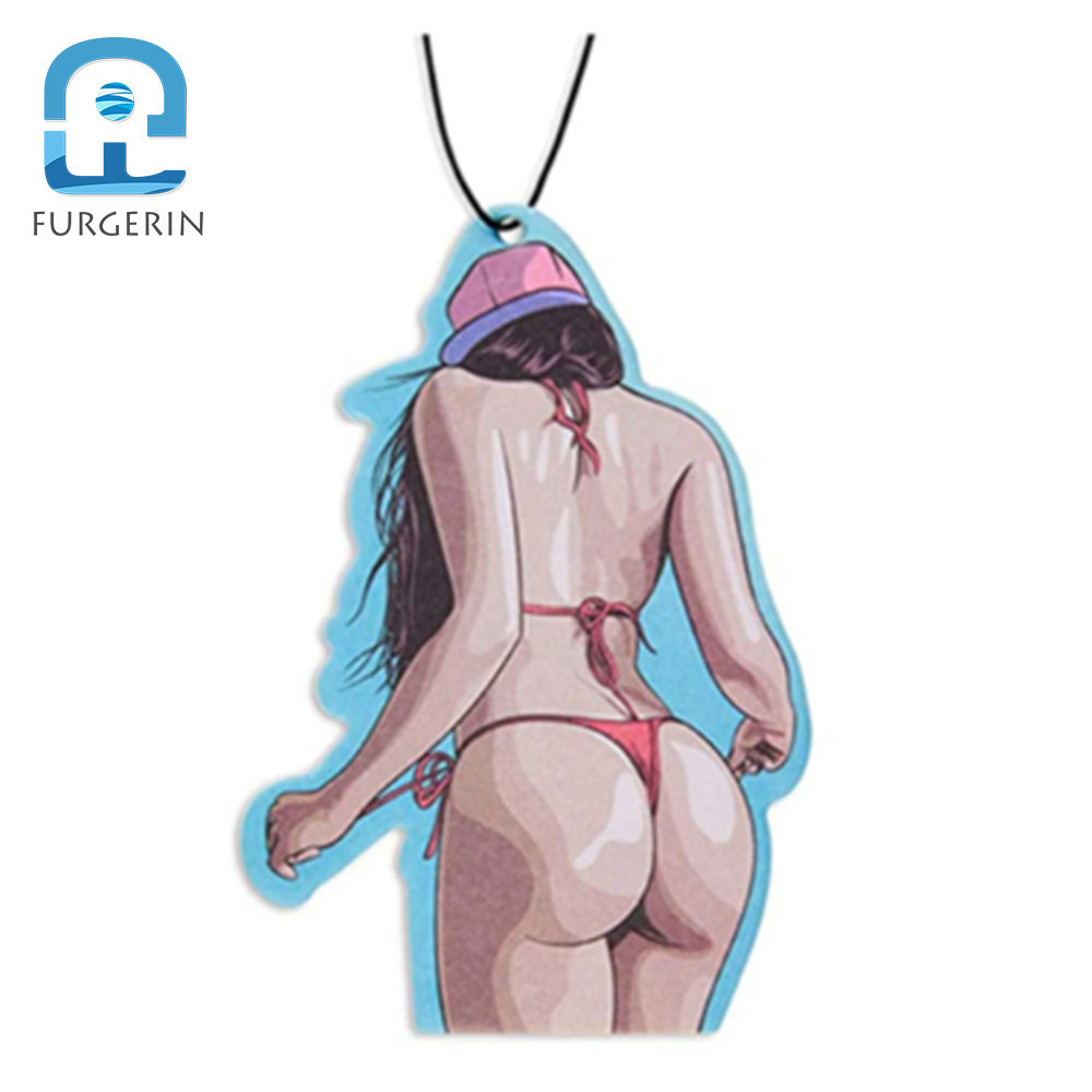 Car Mini Paper Sexy Girl Car Air Freshener Hanging  Paper Car styling