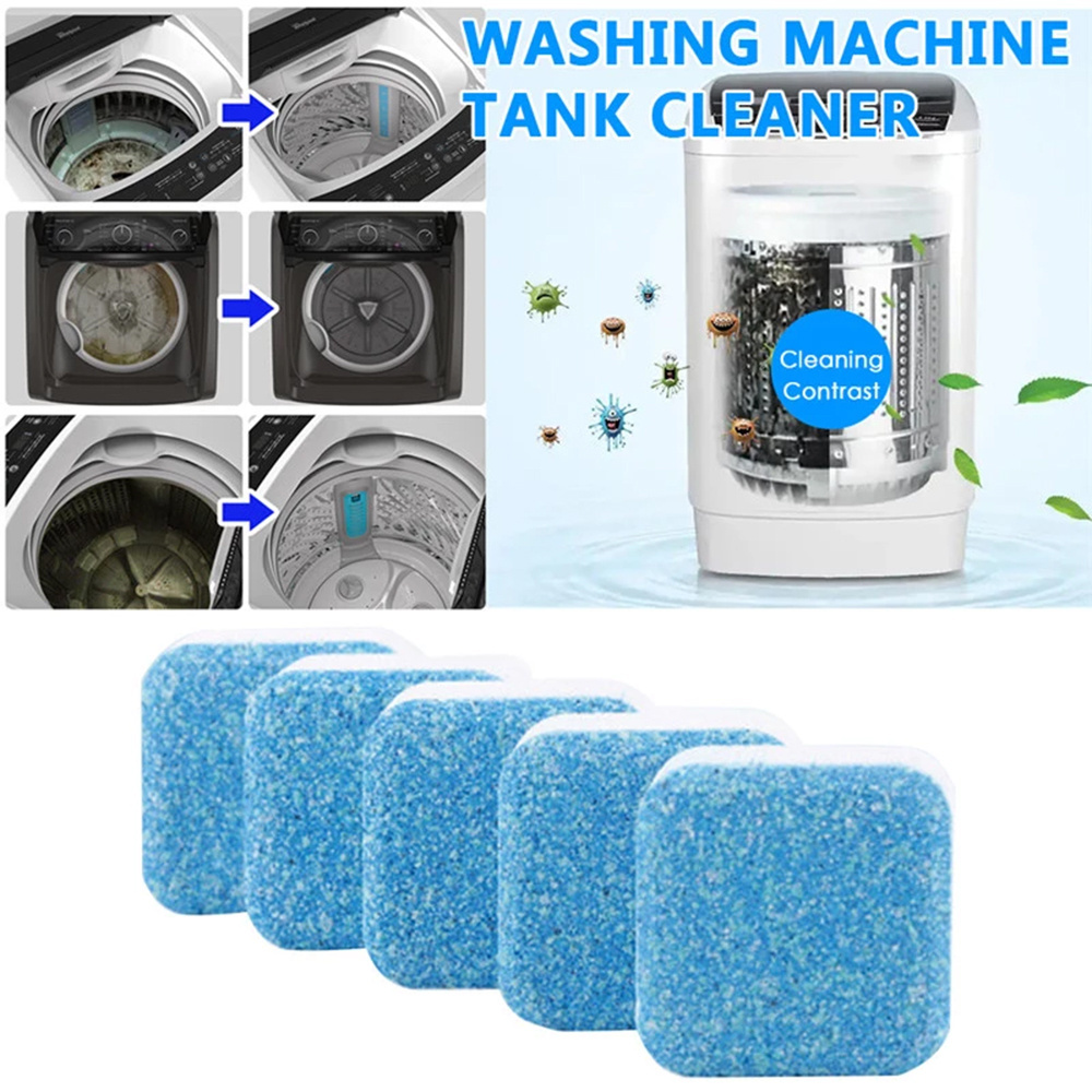 12PCS Washing Machine Cleaner Effervescent Tablets Remove Mycete Deodorant Cleaning Agent Pills Remove Dirt Detergent