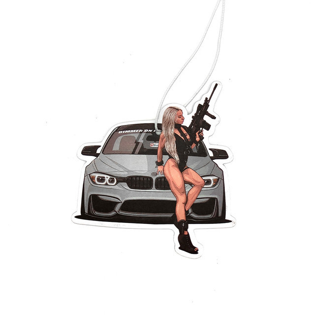 Car Air Freshener Sexy Girl JDM Culture Series Car Rear View Hanging Solid Paper Everyone's Dream Girl Series Car