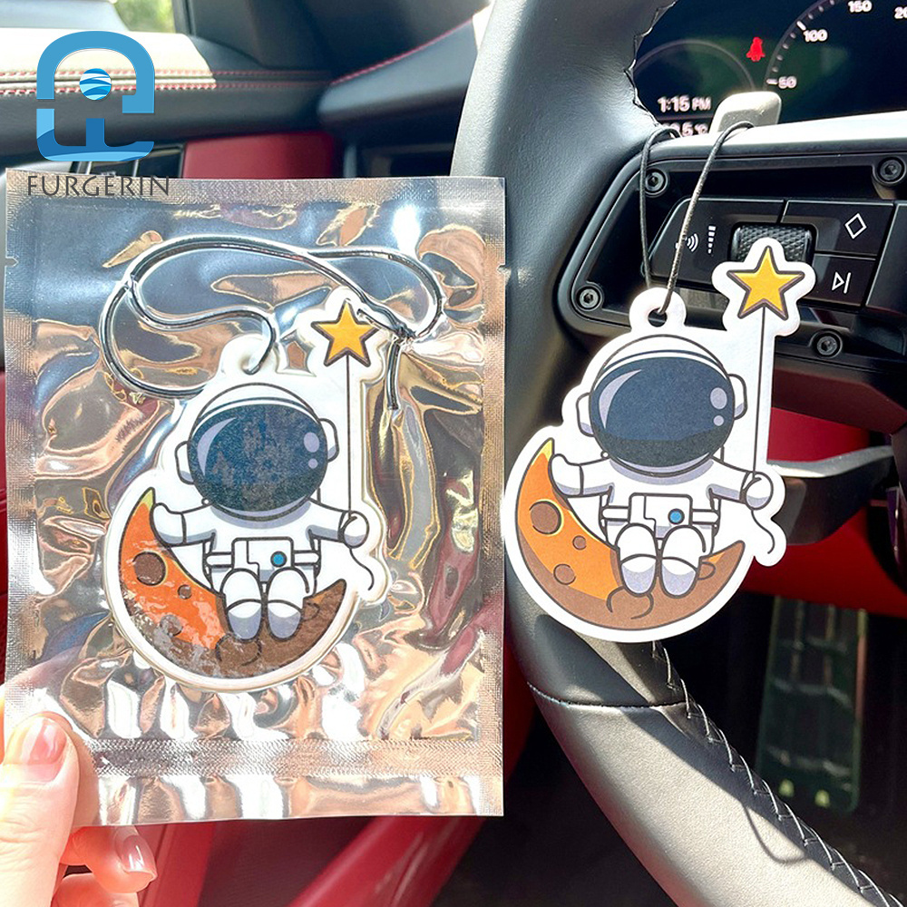 High Quality Paper Car Air Freshener  Astronaut Long Lasting Various Fragrance Deodorizing Paper Air Freshener For Car