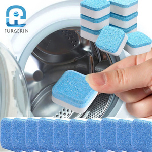 12PCS Washing Machine Cleaner Effervescent Tablets Remove Mycete Deodorant Cleaning Agent Pills Remove Dirt Detergent