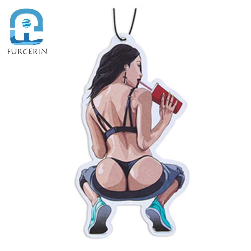 Car Mini Paper Sexy Girl Car Air Freshener Hanging  Paper Car styling