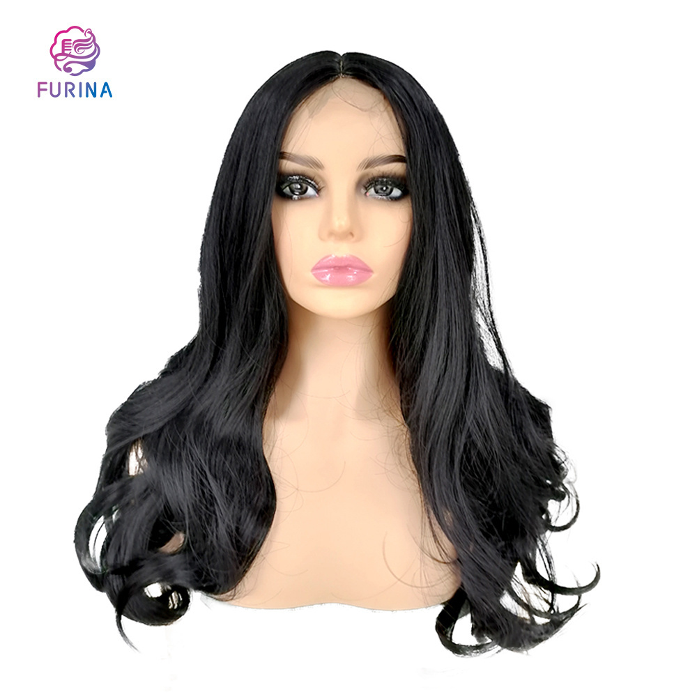 Furina 2*4 U part lace closure tangle free synthetic lace wig synthetic wigs heat resistant freedom official store synthetic wig