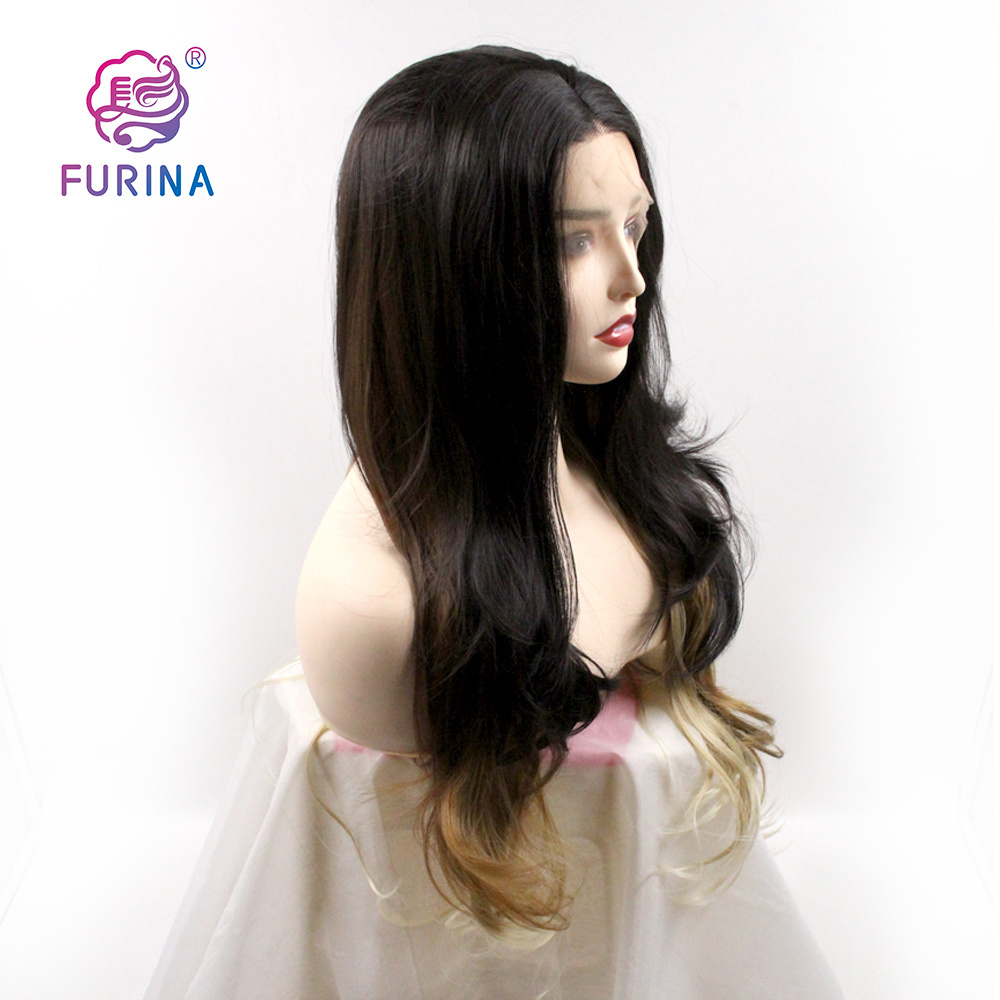 Furina a variety of choices Wholesale synthetic wigs front lace wave 26 inch Futura fiber synthetic wigs heat resistant wigs