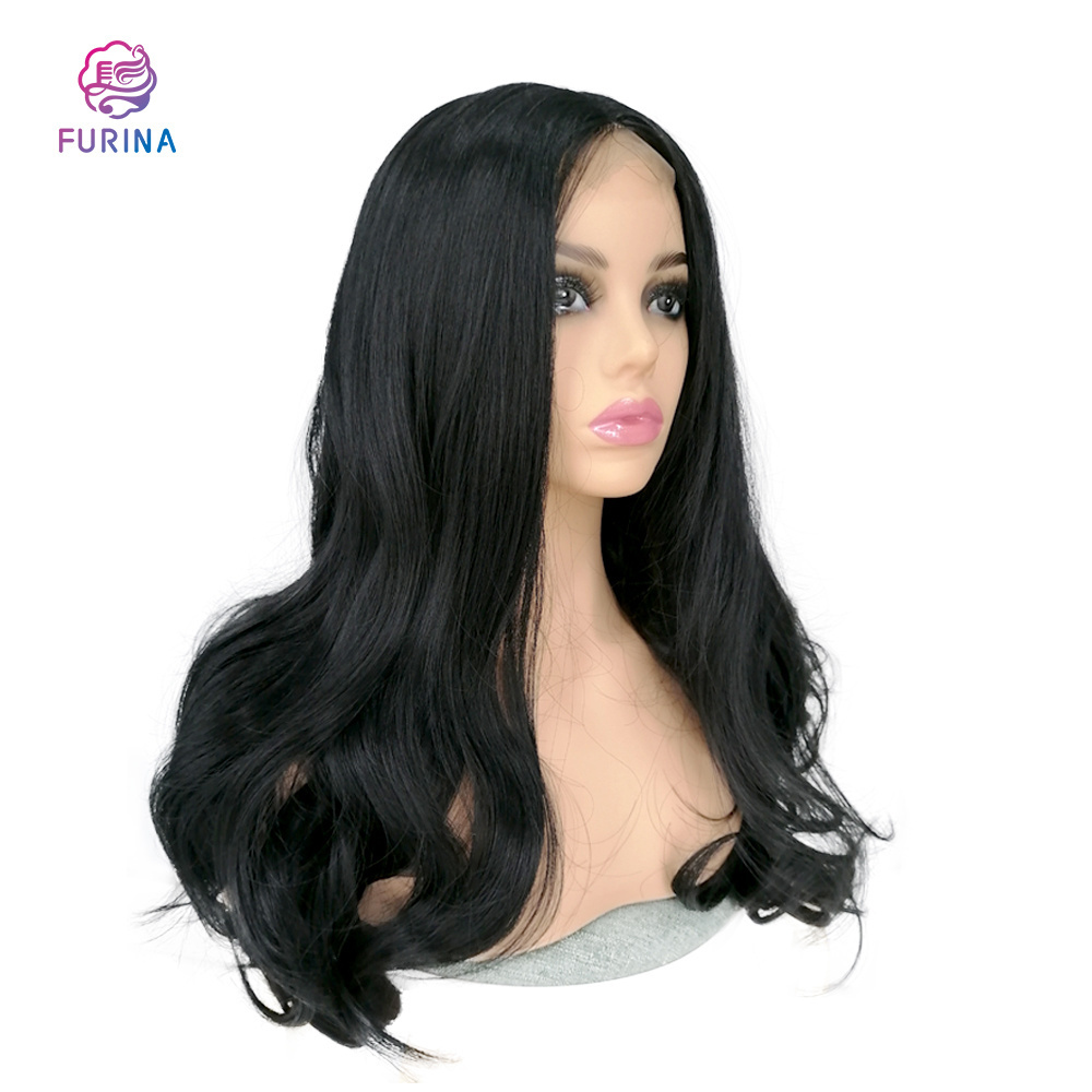 Furina 2*4 U part lace closure tangle free synthetic lace wig synthetic wigs heat resistant freedom official store synthetic wig