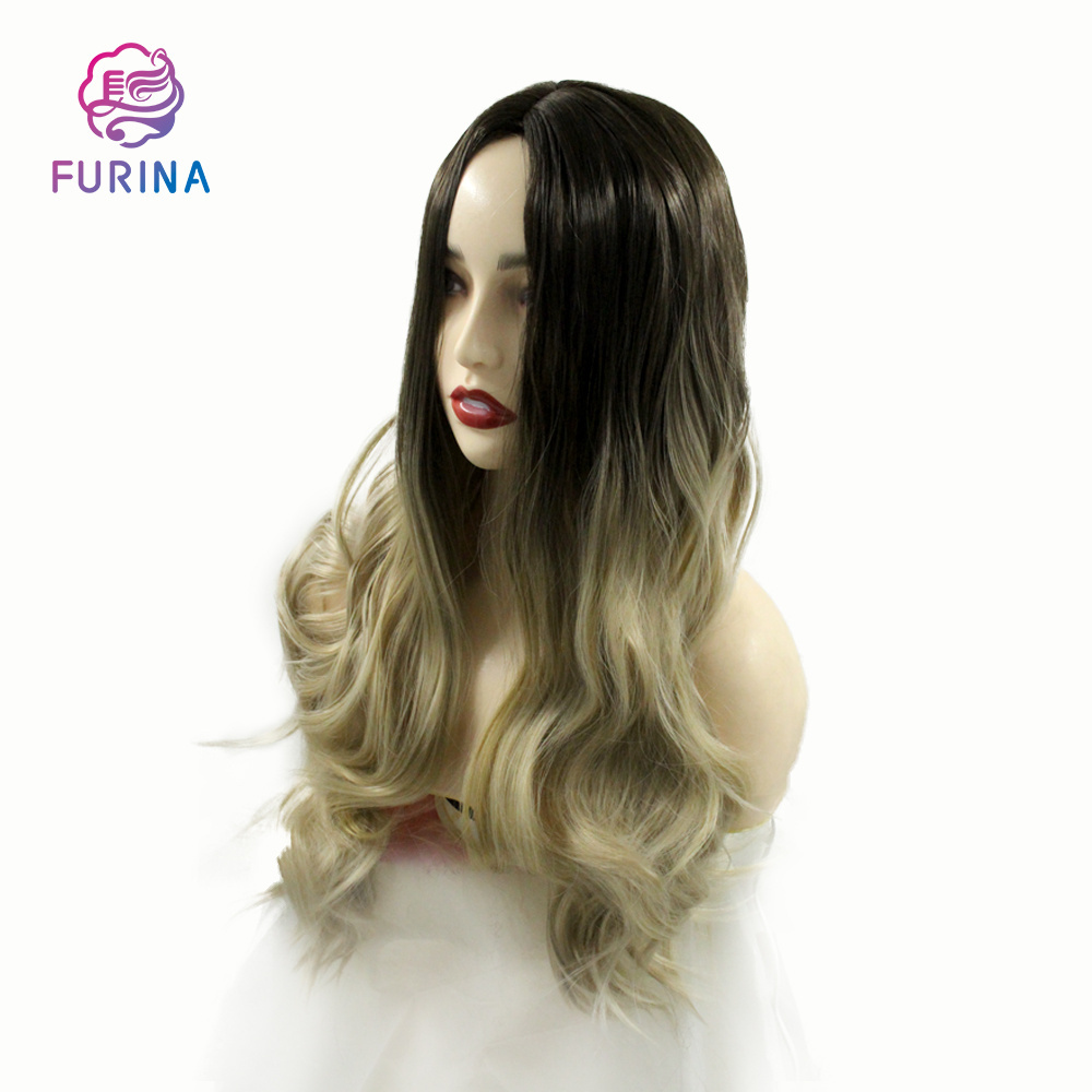 Furina a variety of choices Wholesale hair wig making machine wigs synthetic hair colorful synthetic hair wigs for women