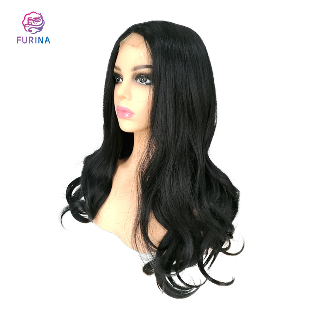 Furina 2*4 U part lace closure tangle free synthetic lace wig synthetic wigs heat resistant freedom official store synthetic wig