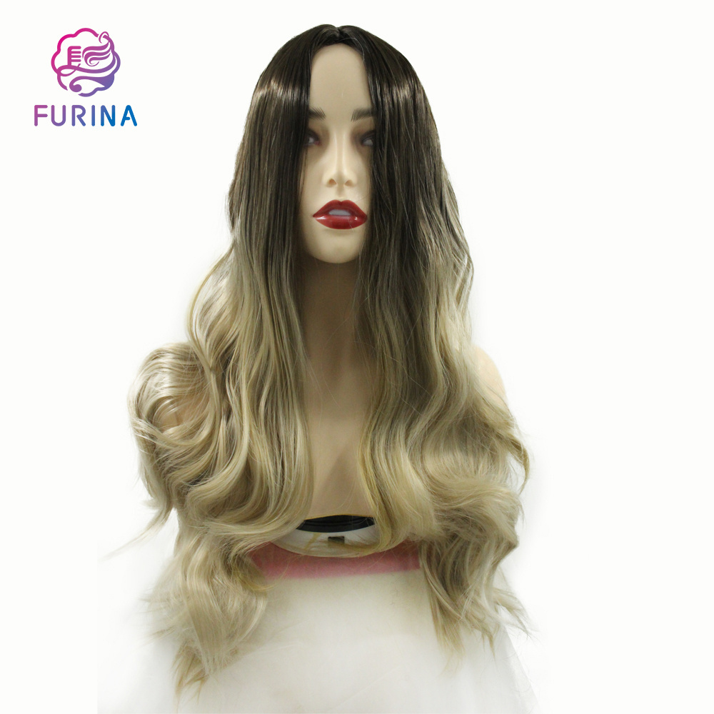 Furina a variety of choices Wholesale hair wig making machine wigs synthetic hair colorful synthetic hair wigs for women