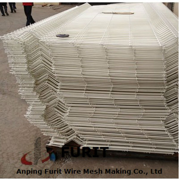 White fence panels/dismountable fence sheet panel/metal fencing mesh sheet