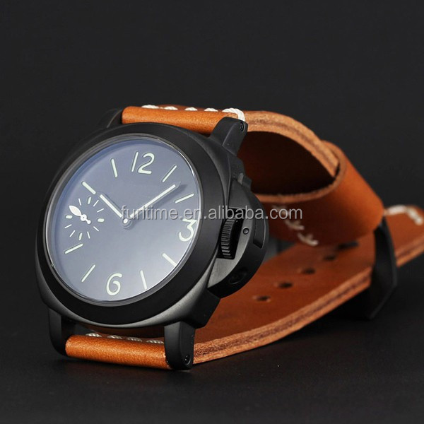 top sale for man leather water resistant watch seagull st19 visible movement mechanical watch accessories parts