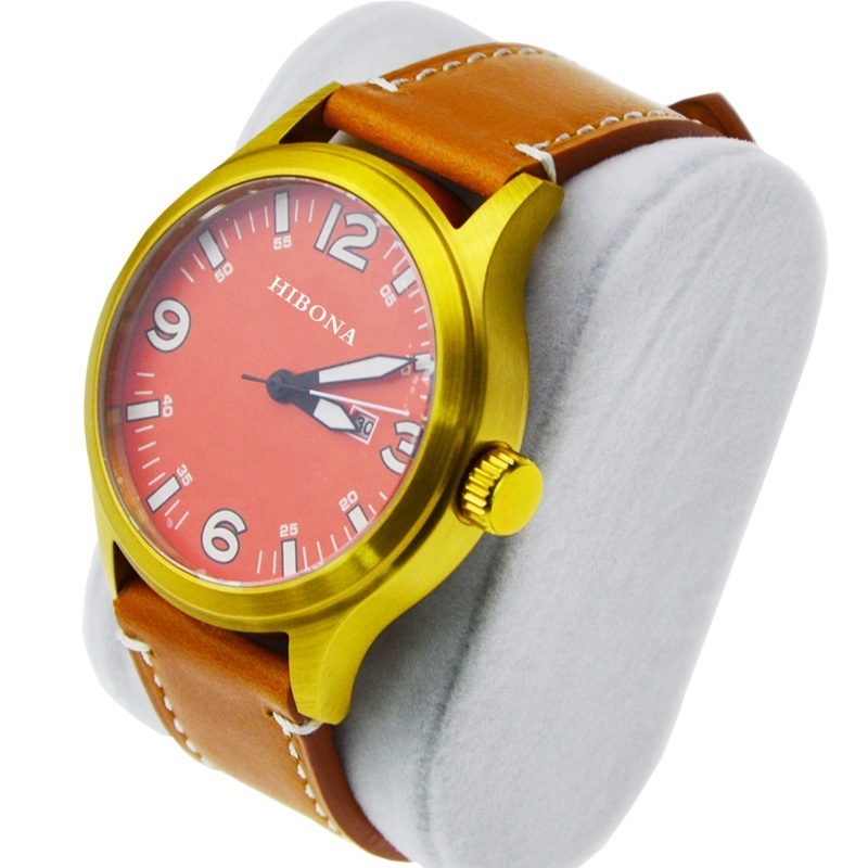 Cheap price Japan Movement PC21 Quartz Watch Brass Case Watch Vintage design high quality watches