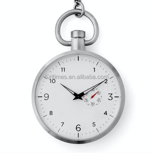 Custom Logo Price Pocket Watch Japanese Miyota Movt Stainless Steel Quartz Pocket Watch with Chain