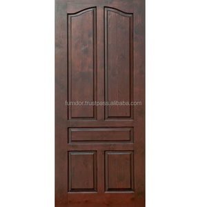 High quality solid wooden knotty pine entry interior door minimalist design finished surfaced interior entry door ready stock