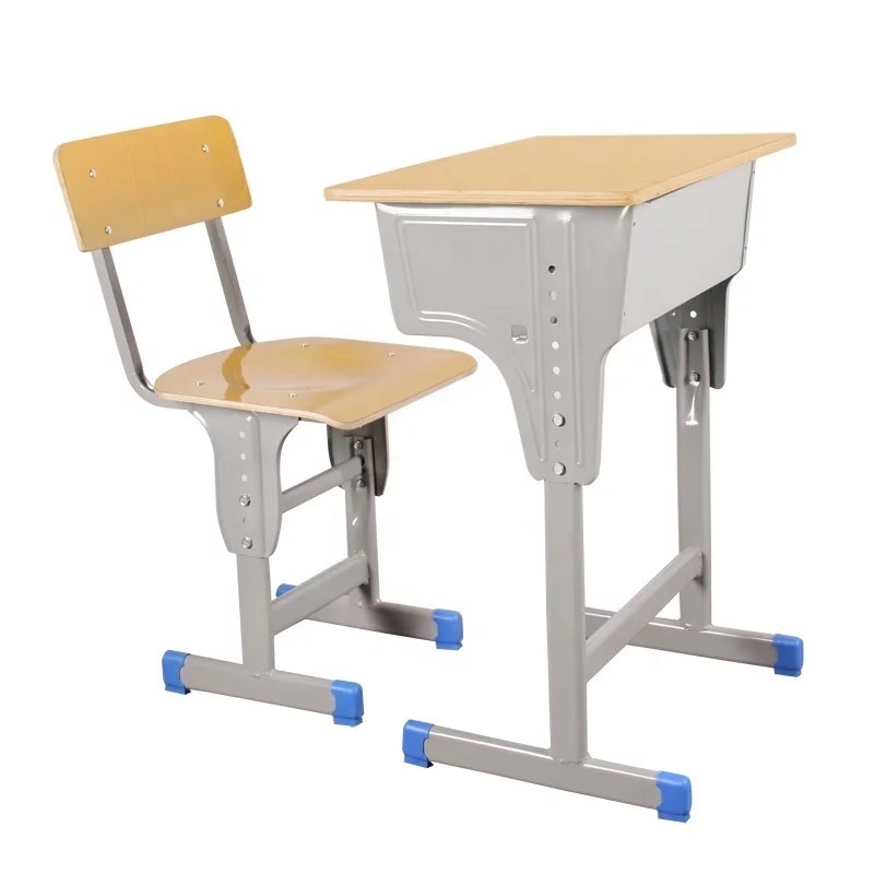 study table and chair for student adjustable classroom single desk chair set